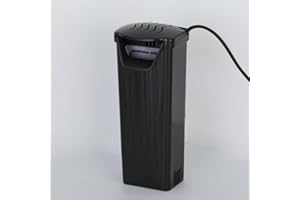 FRIRODSAY Aquarium Filter Fish Tank Filter for Turtle Tanks, Reptiles, Amphibians, Frog, Cichlids, Newt or Fish Tank Waterfall Flow Water Clean Pump (Black Filter)