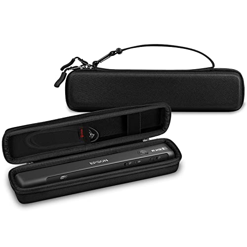 SITHON Hard Shell Travel Case for Epson Workforce ES-50 / ES-60W / DS-30 / DS-70 Document Scanner, Portable Storage Carrying Case with Hand Strap, Carabiner (Case Only)