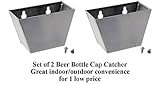 Beer Bottle Cap Catcher - Stainless Steel - 2pk - Wall Mounted
