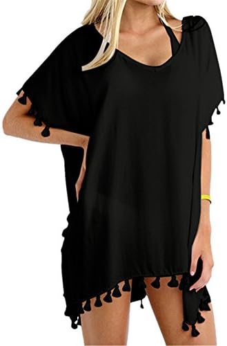 DouBCQ Womens Chiffon Summer Sun Protective Loose Swimsuit Bikini Beach Cover UPS