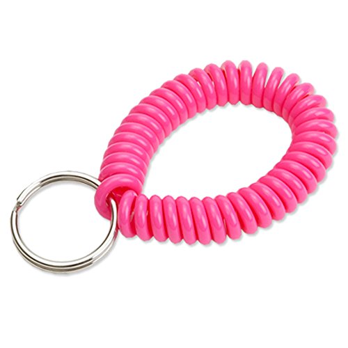 Lucky Line Wrist Coil Key Chain, Pink (410661)