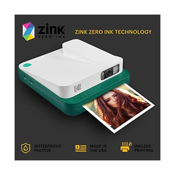 KODAK Smile Classic Sofortbilddigitalkamera + Bluetooth (Grün), 16MP, 35 Drucke/Aufladung – Starter-Pack 3,5 x 4,25 Zoll… – Bild 5