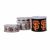 Offray 4-Pack MLB San Francisco Giants Ribbon, White/Black/Orange