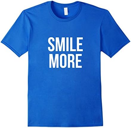 Men's Smile More T-Shirt Medium Royal Blue