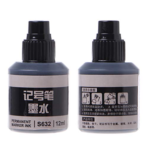 Lvyuanda 12ml Waterproof Instantly Dry Graffiti Paint Pen Oil Ink Refill for Marker Pens