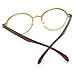 PenSee Oval Round Circle Eye Glasses Large Oversized Metal Frame Clear Lens