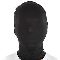 USDREAM Unisex Lycra Spandex Zentai Mask Hood Headgear Head Full Cover for Cosplay Role Play Halloween Costume (Black)