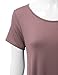 JJ Perfection Women's Short Sleeve Loose Fit Swing Tunic Top T-Shirt