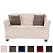 Great Bay Home Velvet Plush Stretch Loveseat Slipcover. Velvet Loveseat Furniture Protector, Soft Anti-Slip, High Stretch (Loveseat, Sand)