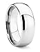 King Will BASIC Men's 8mm Classic High Polished Comfort Fit Domed Tungsten Metal Ring Wedding Band