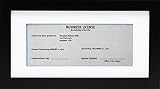 5x10 Black Gallery Business License Frame with 3.5x8 Mat - Wide Molding - Includes Attached Hanging Hardware and Desktop Easel - Display Panoramic Picture Certificate or Retail Licenses