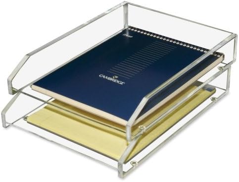 Wholesale CASE of 5 - Kantek Acrylic Double Letter Tray-Double Letter Tray, Acrylic, 9-7/8"X13-1/2"X4-3/4", Clear