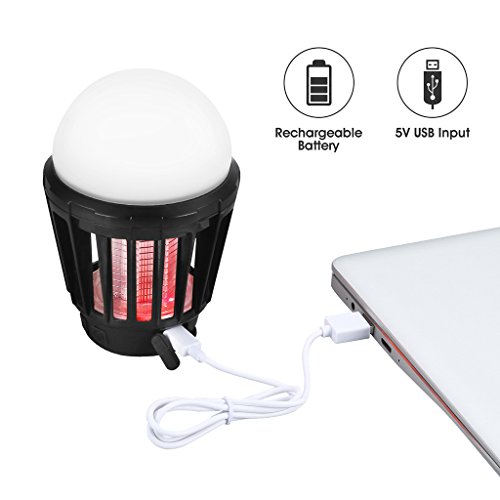 ENKEEO 2in1 Camping Lantern Bug Zapper Tent Light Portable IPX6 Waterproof Mosquito Killer