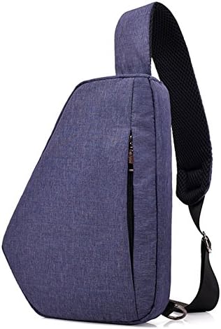 SINOKAL Sling Backpack Chest Shoulder Bag Casual Crossbody Shoulder Triangle Packs Daypacks for Men Women Canvas Digital Camera Bags for Sport Outdoor Gym Travel Hiking (Blue)