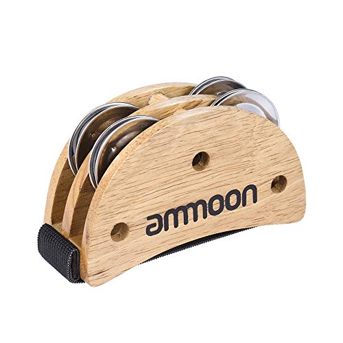 image for ammoon Elliptical Cajon Box Drum Companion Accessory Foot Jingle Tambo