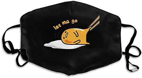 Hakalala Anti Dust Face Mask, Japan Gudetama Lazy Egg Breathable Mouth Cover Masks for Women Men