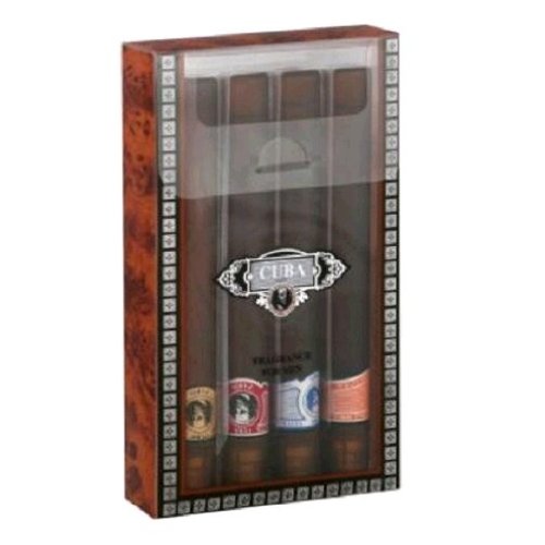 Cuba Variety By Cuba For Men. Set-4 Piece Variety spray With Cuba Gold, Blue, Red & Orange & All Are EDT spray 1.17 Ounces