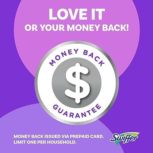 SWIFFER POWER MOP REFILL SOLUTION, FLOOR CLEANER FOR MOPPING TILE, VINYL, LAMINATE, WOOD IN HOME, BATHROOM, KITCHEN, ALL PURPOSE MULTI-SURFACE SOLUTION FOR FLOOR CLEANING, LAVENDER SCENT, 50.6OZ