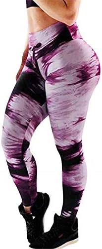 Womens Leggings High Waisted Tummy Control Abstract Splash-Ink Jogging Workout Sport Pants