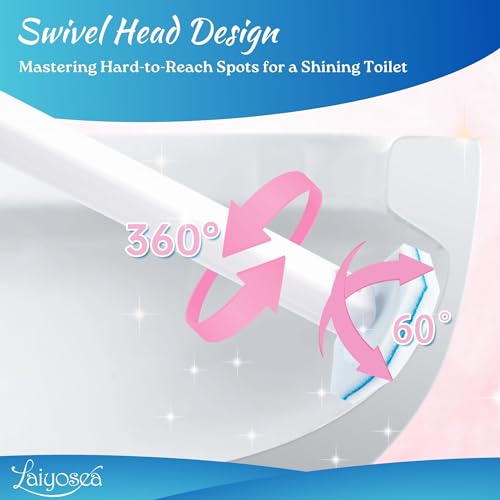 TOILET BOWL CLEANERS: 48-PACK TOILET BRUSH REFILLS, WAND & CADDY – UPGRADED TOILET CLEANING SYSTEM, DISPOSABLE TOILTE BRUSH WAND HEADS – (PACKAGE MAY VARY)