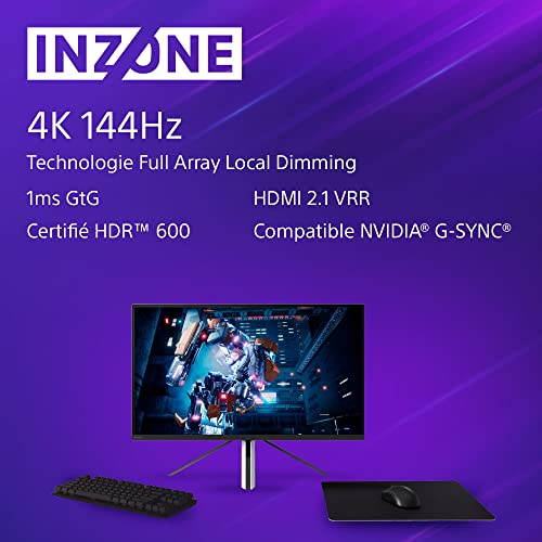 INZONE M9 - Ecran Gaming 27" : 4K 144Hz 1ms Full Array - Local dimming HDMI 2.1 VRR (modèle 2022)