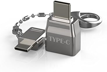 Metal USB Type C Adapter - OTG Compatibility USB-C to Micro USB Adapter with Keychain Converts USB Type-C input to Micro USB -56K Resistor, Fast Charger for MacBook ChromeBook Nexus 6P 5x &amp; More