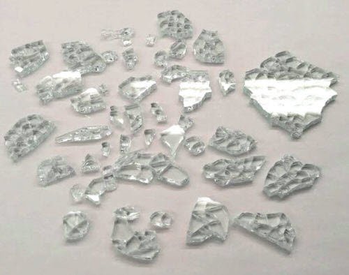 2 Lbs. Broken Tempered Glass for Craft and Art Projects - Clear, 1/4" Thick