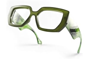 Laemzinv Oversized Square Blue Light Glasses for Women, Large Thick Frame Big Reading Eyewear for Computer and Gaming LA022