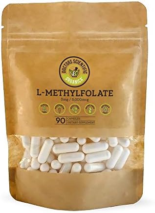 DSO L-Methylfolate(5-MTHF) 5 MG 90 Capsules Active Folate Boost Immune System Homocysteine Control Anxiety Relief Folic Acid Vitamin Eco-Friendly Packaging (90)โฆ