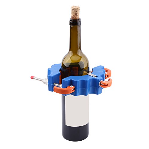 Round Adjustable Glass Cutter Wine Bottle Cutter Cutting Machine Jar DIY Kit Colour Optional (Blue)