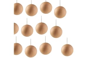 Factory Direct Craft Pack of 12 Paper Mache Ball Ornaments - Blank Papier Mache Round Sphere Ornaments DIY for Creating Christmas Ornament Decorations (Size- 3-1/2" Dia)