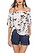 Just Quella Womens Off The Shoulder Long Sleeve Shirt Blouse 0318F