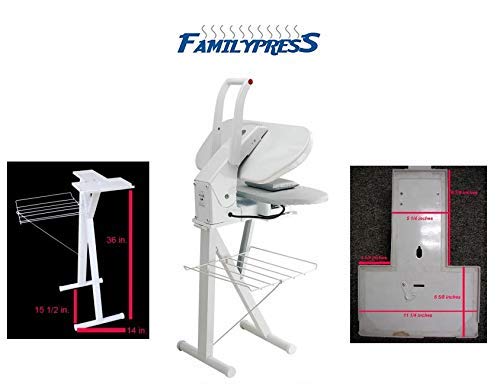 RiCOMA Family Press Ironing Steam Press Area 32x10 for Dry or Steam Iron Pressing,1600 Watts, Includes 36" Metal Stand. Ultra XL Ironing Surface - Thumbnail 5