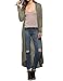 Begonia.K Women's Long Sleeve Open Front Lightweight Maxi Hooded Duster Cardigan