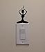 YINGKAI Yoga Dancer Sitting on Light Switch Decal Vinyl Wall Decal Sticker Art Living Room Carving Wall Decal Sticker for Kids Room Home Window Decoration