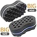 Parabirds Curl Twist Hair Sponge Big&Small Holes Brush Double-Sided Comb Brush Sponge for Afro Black Men Women (2PCS Black Wave)