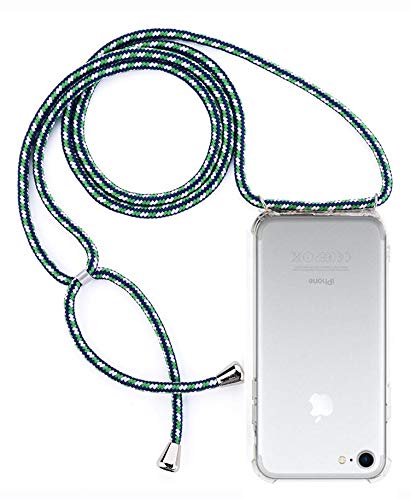 simplecase Mobile Phone Chain Suitable for iPhone 7/8, Crossbody Phone Case Necklace, Black, Case with Cord for Hanging, Silicone Mobile Phone Protective Case with Strap/Cord with Case for Hanging