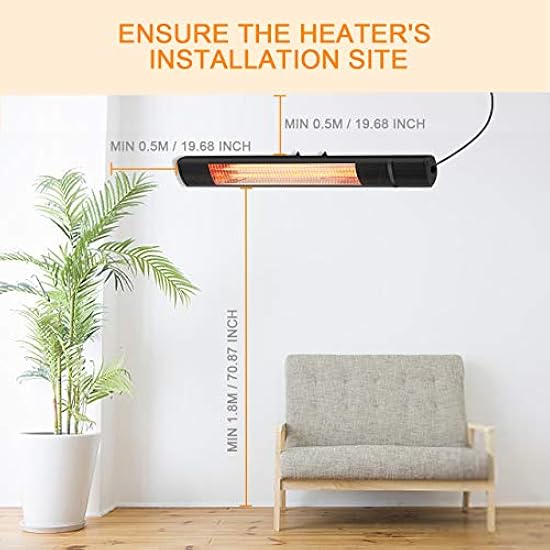 Aqziill Outdoor Heater Patio Heater Electric Space Heater Indoor 120V