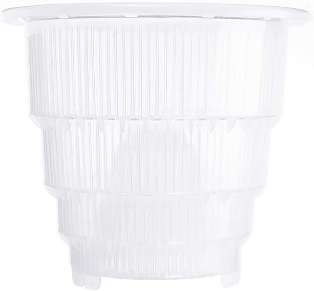 MOOUK Clear Plastic Orchid Pots With Holes,4 Pack 5/6/7 Inch Mesh Pot Clear Orchid Flower Container Planter for Home Office Garden(5 Inch)