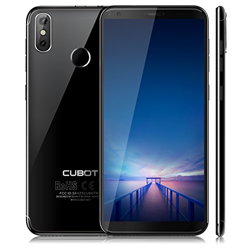 CUBOT R11 (2018) Pantalla 18:9 / 5.5?Diseño El fin de los Bordes Detección de huellas Android 8.1 Dual Sim 2GB + 16GB, Dual Cámara Trasera 13MP+2MP / Frontal 8MP, Procesador Quad-Core MT6580, Wifi, Bluetooth,GPS, 2G GSM/ 3G WCDMA Batería 2800 mAh Negro
