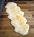 Real Sheepskin Rug Double Pelt - Sheep Fur Rug 2x6 by A-STAR (TM) (Cream)