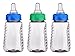 First Essentials by NUK Clear View Bottles with Silicone Nipple in Shades of Blue and Green 5-Ounce, 9 Count