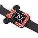 Clatune Polka Dots Soft Silicone Bumper Full Body Case Lovely Bowknot Protective Frame Cover Compatible with 42mm Apple Watch Series 3/2/1