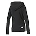 adidas Women's Essentials Linear Full Zip Fleece Hoodie, Black/White, X-Small