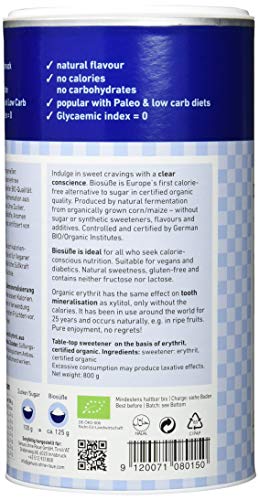 Bio Erythrit 800g kalorienfreie BiosüÃe - kalorienfreier Kristallzuckerersatz, Vegane & zahnfreundliche Zucker Alternative - zuckerfrei 0 kcal, biologisch, glutenfrei – Bild 2
