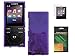 TPU Skin Case Cover with Screen Protector for Sony Walkman Digital Music Players NW-E390 Series, NW-E393, NW-E394 & NW-E395, Translucent Purple