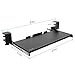 Alloyseed Under Desk Keyboard Tray, Clamp On Removable Ergonomic Keyboard and Mouse Drawer Platform, Smooth Track Slide in and Out, 27