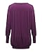 ZANZEA Women's V-neck Long Sleeve Loose Blouse Jumper Tops Mini Dress Pullover Purple US 10-12/ASIAN L