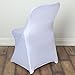 BalsaCircle 10 pcs White Spandex Strechable Folding Chair Covers Slipcovers for Wedding Party Reception Decorations