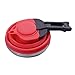 1.2L Red Portable Silicone Collapsible Tea Kettle Outdoor Camping Travel Kettle Foldable Pot